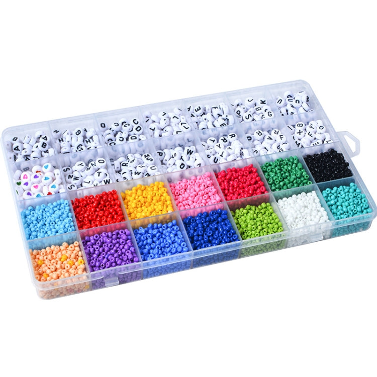28 ตารางตัวอักษรลูกปัดข้าวลูกปัด DIY สร้อยข้อมือลูกปัดวัสดุ, 28 Grid