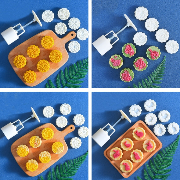 2 PCS Moon Festival Round Hand-Pressed Pastry Mould Baking Tools, รุ่น:, 10, 24, 25, 26, 28, 29, 30, 31, 33, 35, 36, 37, 41, 42, 21