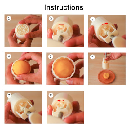 2 PCS Moon Festival Round Hand-Pressed Pastry Mould Baking Tools, รุ่น:, 10, 24, 25, 26, 28, 29, 30, 31, 33, 35, 36, 37, 41, 42, 21