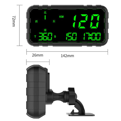 GPS Head-up Display ความเร็ว ไมล์สะสม เข็มทิศ รถยนต์ทั่วไป, C3012 GPSHUD