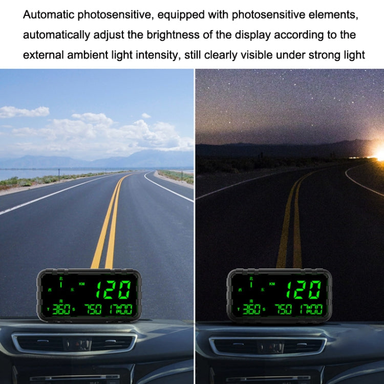 GPS Head-up Display ความเร็ว ไมล์สะสม เข็มทิศ รถยนต์ทั่วไป, C3012 GPSHUD