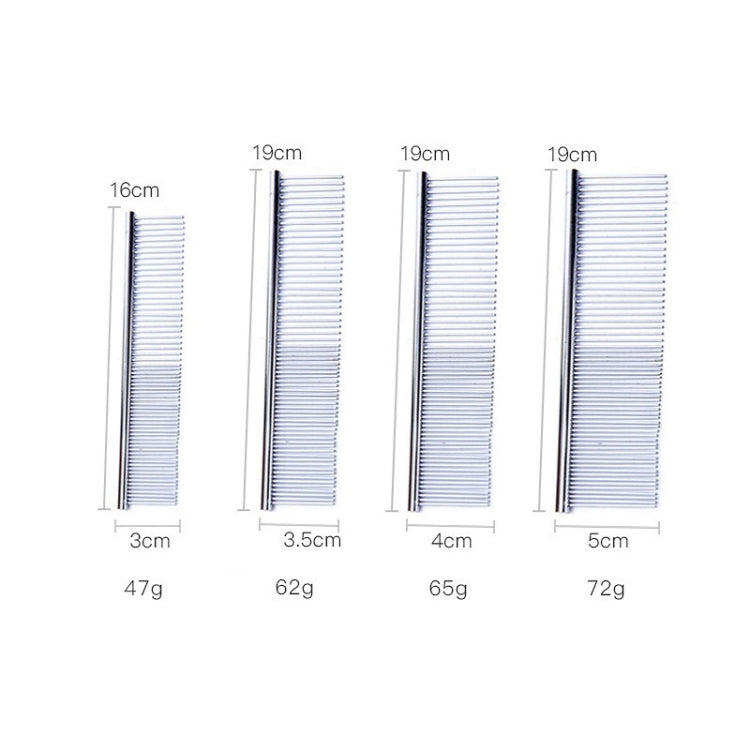 หวีสัตว์เลี้ยงสแตนเลส 5 ชิ้นหวีผมสัตว์เลี้ยง, XS, M, L, XL
