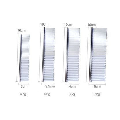 หวีสัตว์เลี้ยงสแตนเลส 5 ชิ้นหวีผมสัตว์เลี้ยง, XS, M, L, XL