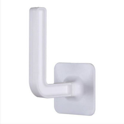 10 PCS No Punching Traceless Sticker L-shaped Hook Wall Hanging Rack, Hanging Rack