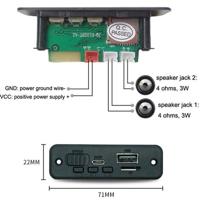 JQ-D102BT พร้อมเครื่องขยายเสียงบันทึกการโทร MP3 โมดูลบอร์ดถอดรหัสบลูทูธ, JQ-D102BT