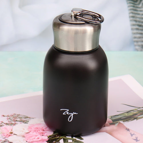 280ml 304 Stainless Steel Handle Vacuum Insulation Cup Big Belly Gift Cup, สีดำ, สีทอง, สีเขียว, สีเงิน, Rose Gold