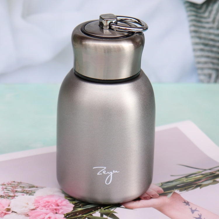 280ml 304 Stainless Steel Handle Vacuum Insulation Cup Big Belly Gift Cup, สีดำ, สีทอง, สีเขียว, สีเงิน, Rose Gold