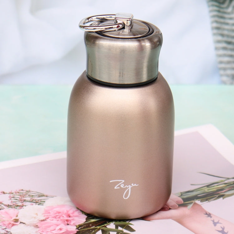 280ml 304 Stainless Steel Handle Vacuum Insulation Cup Big Belly Gift Cup, สีดำ, สีทอง, สีเขียว, สีเงิน, Rose Gold