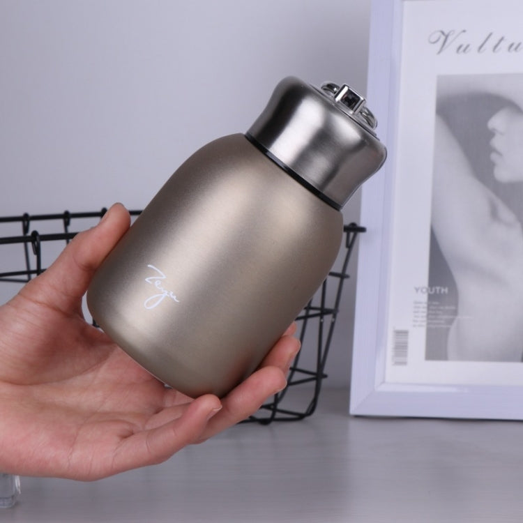 280ml 304 Stainless Steel Handle Vacuum Insulation Cup Big Belly Gift Cup, สีดำ, สีทอง, สีเขียว, สีเงิน, Rose Gold