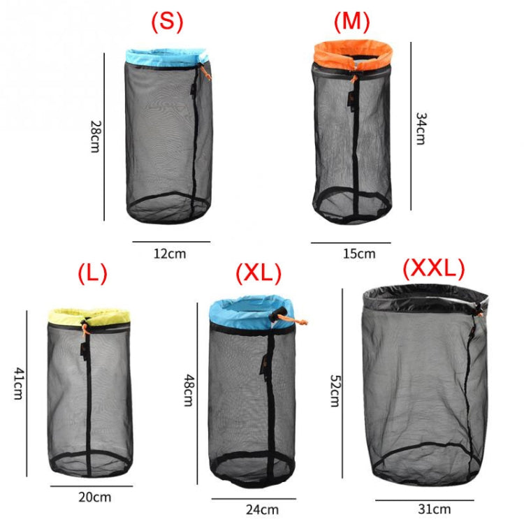 LUCKSTONE WSD2005020 กระเป๋าจัดระเบียบตาข่ายน้ำหนักเบา ขนาด:, S (Gray Blue), M (Gray Orange), L (Gray Green), XL (Gray Blue), XXL (Gray Black), S (Black Blue), M (Black Orange), L (Black Green), XL (Black Blue), XXL (Black Black), S-XXL (5PCS Black)   ...