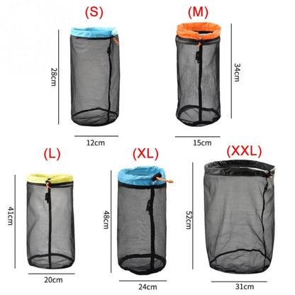 LUCKSTONE WSD2005020 กระเป๋าจัดระเบียบตาข่ายน้ำหนักเบา ขนาด:, S (Gray Blue), M (Gray Orange), L (Gray Green), XL (Gray Blue), XXL (Gray Black), S (Black Blue), M (Black Orange), L (Black Green), XL (Black Blue), XXL (Black Black), S-XXL (5PCS Black)   ...