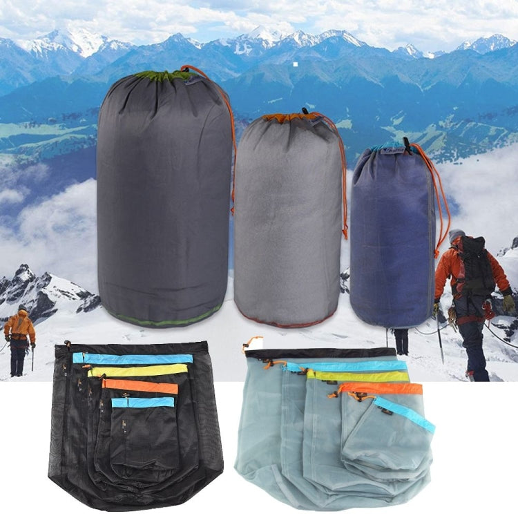 LUCKSTONE WSD2005020 กระเป๋าจัดระเบียบตาข่ายน้ำหนักเบา ขนาด:, S (Gray Blue), M (Gray Orange), L (Gray Green), XL (Gray Blue), XXL (Gray Black), S (Black Blue), M (Black Orange), L (Black Green), XL (Black Blue), XXL (Black Black), S-XXL (5PCS Black)   ...
