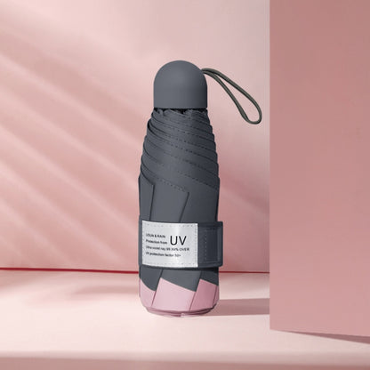 LY-0621 ร่มพับหกกระดูกห้าพับ Simple Black Glue Sunscreen Umbrella, Six-bone Turmeric, Six-bone Midsummer Pink, Six-bone Haze Blue, Six-bone Matcha Green, Six-bone Navy, Six-bone Ink Green