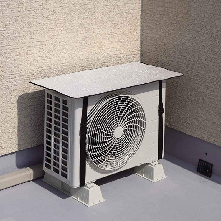Universal Air Conditioner Cover อลูมิเนียมฟอยล์คอมโพสิตสารหน่วงไฟ Rainproof Cover, 80 x 40cm