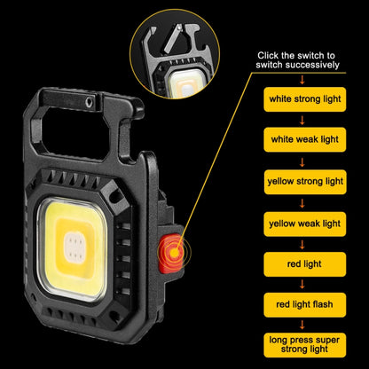 E-SMARTER W5130 Mini Keychain Strong Light ไฟฉายพกพา, Specification:, Light, With Bracket