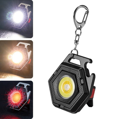 E-SMARTER W5131 ไฟฉายพกพา Mini Keychain Strong Light, Specification:, Black, Tarnish, Black+Tripod, Tarnish+Tripod