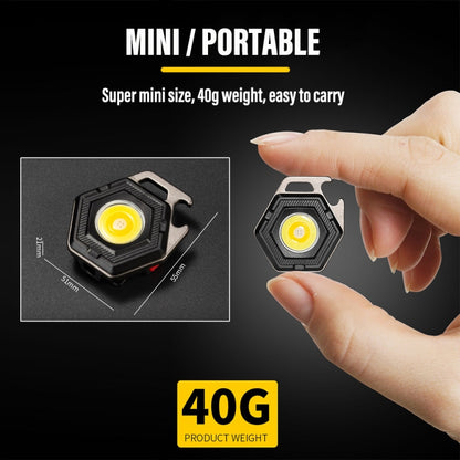 E-SMARTER W5131 ไฟฉายพกพา Mini Keychain Strong Light, Specification:, Black, Tarnish, Black+Tripod, Tarnish+Tripod