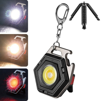 E-SMARTER W5131 ไฟฉายพกพา Mini Keychain Strong Light, Specification:, Black, Tarnish, Black+Tripod, Tarnish+Tripod
