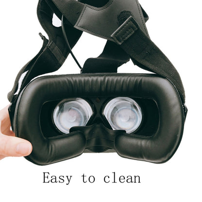 2 PCS PU Leather Face Foam Eye Mask Cover สำหรับ HTC VIVE ชุดหูฟัง VR, Thick 2cm, Thin 1.5cm