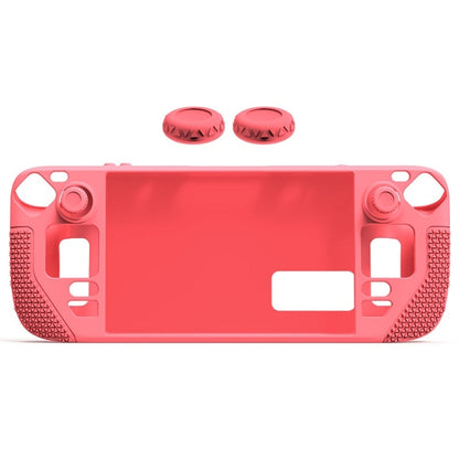 ฝาปิดซิลิโคนแบบรวมทุกอย่างพร้อมฝาปิดปุ่มสำหรับ Steam Deck, (Black), (Blue), (Red), (Pink)