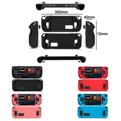 ฝาปิดซิลิโคนแบบรวมทุกอย่างพร้อมฝาปิดปุ่มสำหรับ Steam Deck, (Black), (Blue), (Red), (Pink)