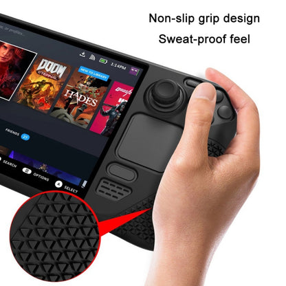 ฝาปิดซิลิโคนแบบรวมทุกอย่างพร้อมฝาปิดปุ่มสำหรับ Steam Deck, (Black), (Blue), (Red), (Pink)
