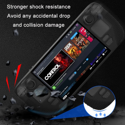 ฝาปิดซิลิโคนแบบรวมทุกอย่างพร้อมฝาปิดปุ่มสำหรับ Steam Deck, (Black), (Blue), (Red), (Pink)