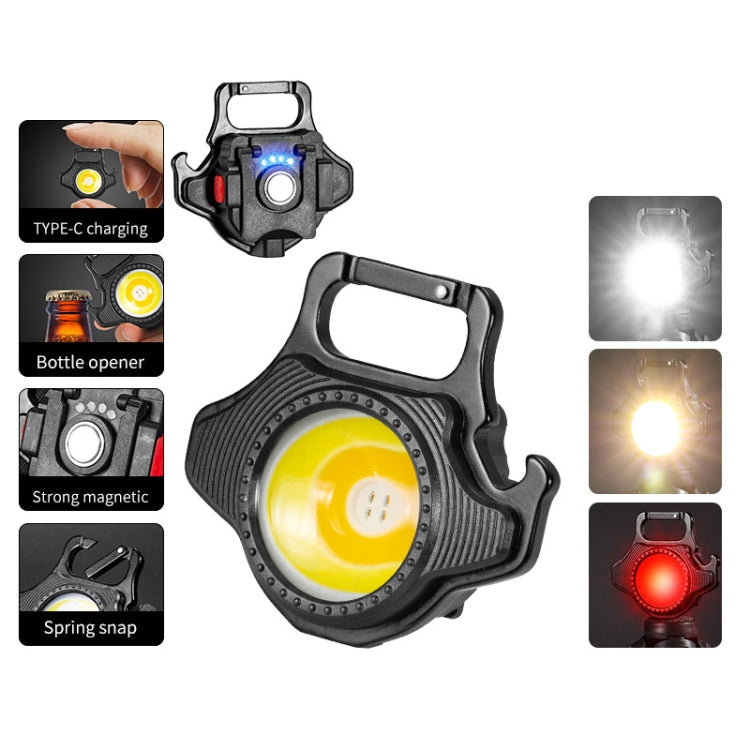 E-SMARTER W5133 ไฟฉายพกพา Mini Keychain Strong Light, Specification:, Black, Black+Tripod