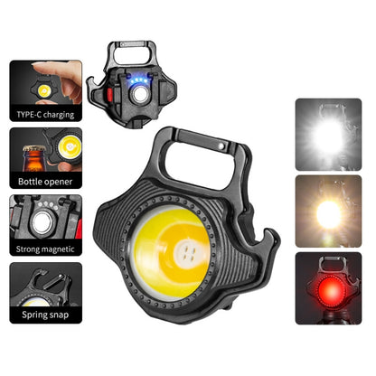 E-SMARTER W5133 ไฟฉายพกพา Mini Keychain Strong Light, Specification:, Black, Black+Tripod
