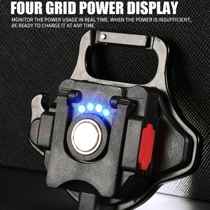 E-SMARTER W5133 ไฟฉายพกพา Mini Keychain Strong Light, Specification:, Black, Black+Tripod