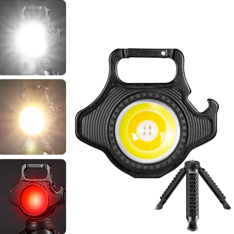 E-SMARTER W5133 ไฟฉายพกพา Mini Keychain Strong Light, Specification:, Black, Black+Tripod