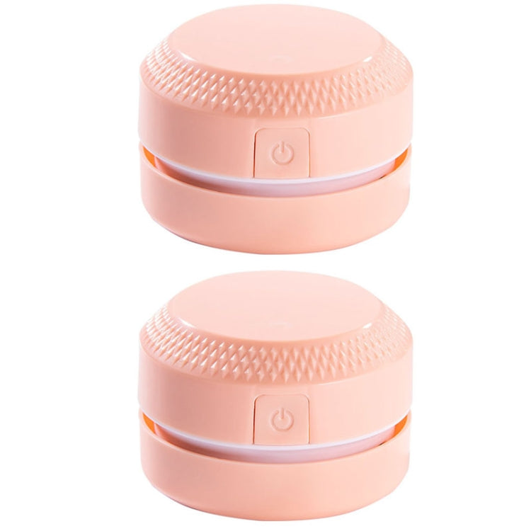 2PCS Desktop Mini เครื่องดูดฝุ่นยาง Confetti Keyboard Cleaner, สีชมพู, สีน้ำเงิน