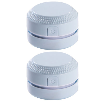 2PCS Desktop Mini เครื่องดูดฝุ่นยาง Confetti Keyboard Cleaner, สีชมพู, สีน้ำเงิน