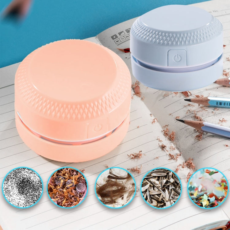 2PCS Desktop Mini เครื่องดูดฝุ่นยาง Confetti Keyboard Cleaner, สีชมพู, สีน้ำเงิน
