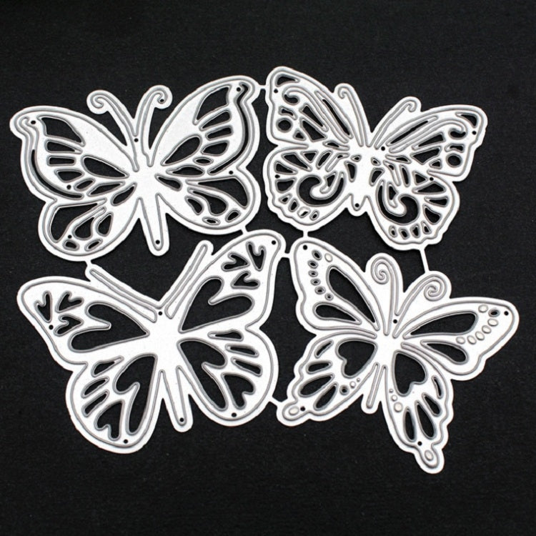 แม่พิมพ์ตัดลายนูนโลหะผีเสื้อสี่ตัว DIY เหล็กกล้าคาร์บอน, Butterfly Shape