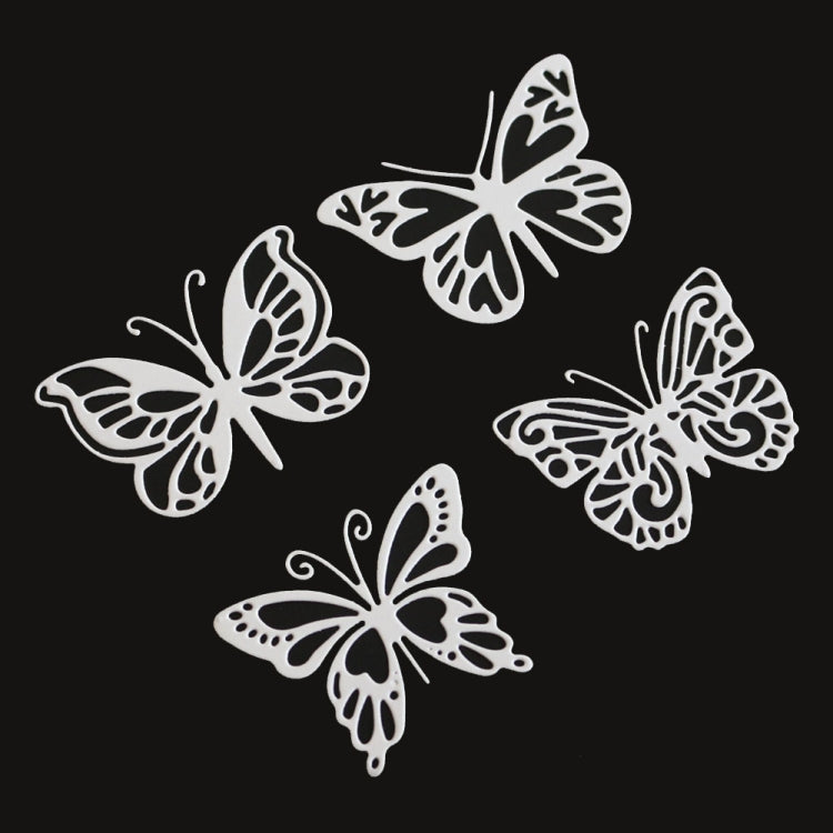 แม่พิมพ์ตัดลายนูนโลหะผีเสื้อสี่ตัว DIY เหล็กกล้าคาร์บอน, Butterfly Shape