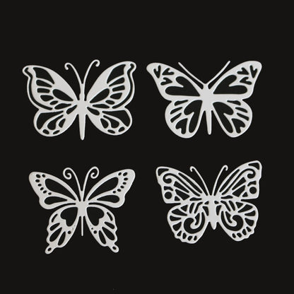 แม่พิมพ์ตัดลายนูนโลหะผีเสื้อสี่ตัว DIY เหล็กกล้าคาร์บอน, Butterfly Shape
