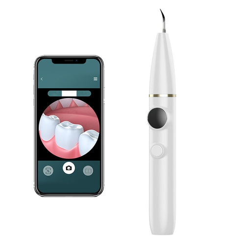 Tartar และ Calculus Remover การทำความสะอาดช่องปาก Ultrasonic Scaler Electric Visual Scaler, White, Green, Champagne