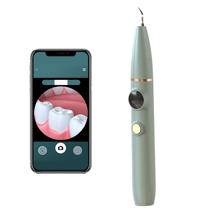 Tartar และ Calculus Remover การทำความสะอาดช่องปาก Ultrasonic Scaler Electric Visual Scaler, White, Green, Champagne