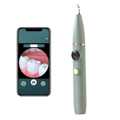 Tartar และ Calculus Remover การทำความสะอาดช่องปาก Ultrasonic Scaler Electric Visual Scaler, White, Green, Champagne