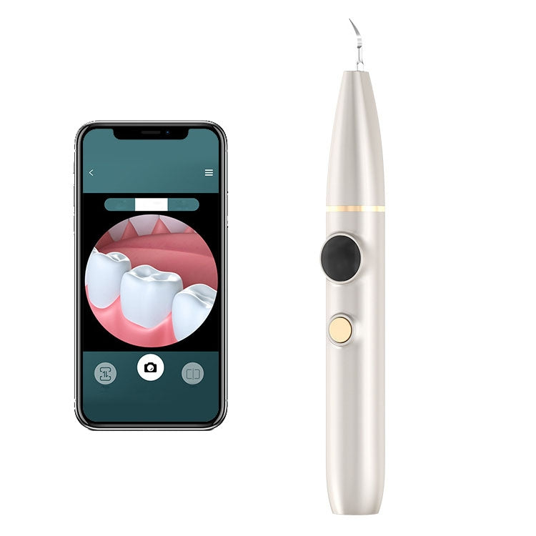 Tartar และ Calculus Remover การทำความสะอาดช่องปาก Ultrasonic Scaler Electric Visual Scaler, White, Green, Champagne