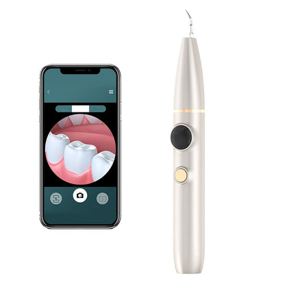 Tartar และ Calculus Remover การทำความสะอาดช่องปาก Ultrasonic Scaler Electric Visual Scaler, White, Green, Champagne