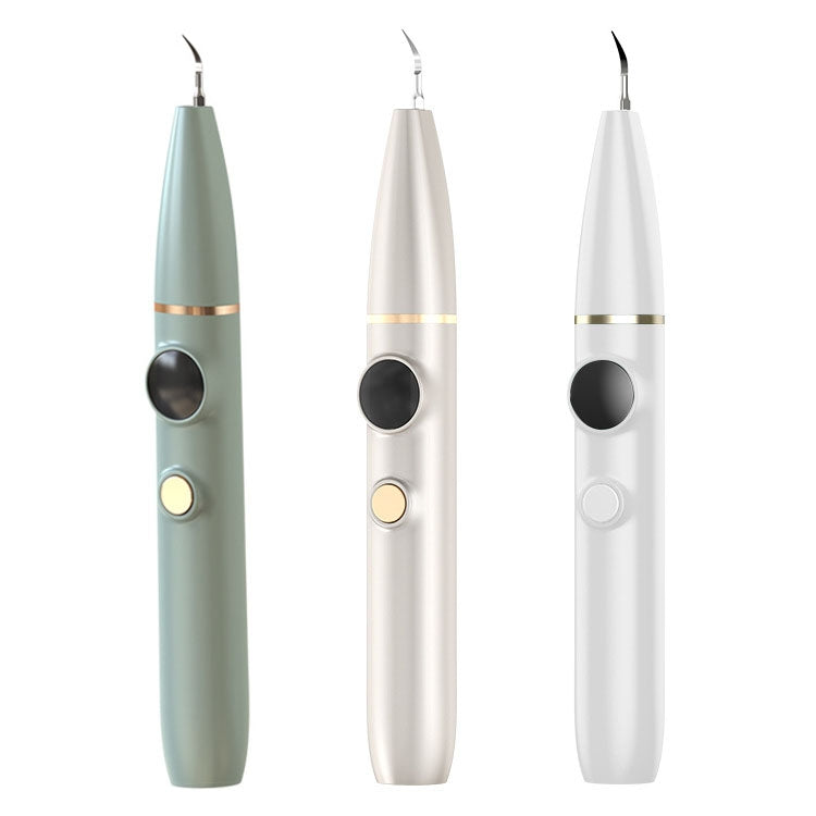 Tartar และ Calculus Remover การทำความสะอาดช่องปาก Ultrasonic Scaler Electric Visual Scaler, White, Green, Champagne