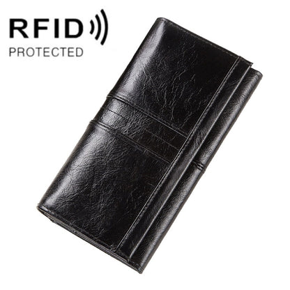 BP806 RFID Anti-Theft Brush Lady Wallet Multi-Card Clutch Bag, BP806 Red, BP806 Green, BP806 Black