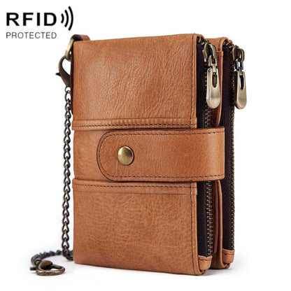 BP804 RFID Anti-Theft Wallet Multi-Function Buckle Zipper Retro Leisure Coin Purse, BP804 Red, BP804 Khaki, BP804 Blue, BP804 Black, BP804 Brown