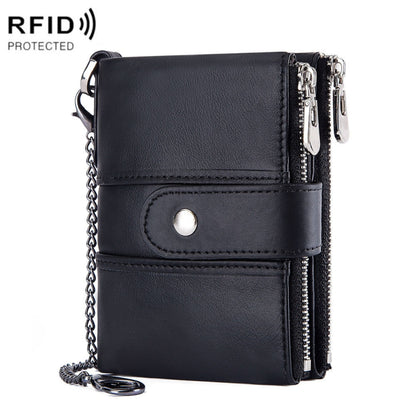 BP804 RFID Anti-Theft Wallet Multi-Function Buckle Zipper Retro Leisure Coin Purse, BP804 Red, BP804 Khaki, BP804 Blue, BP804 Black, BP804 Brown