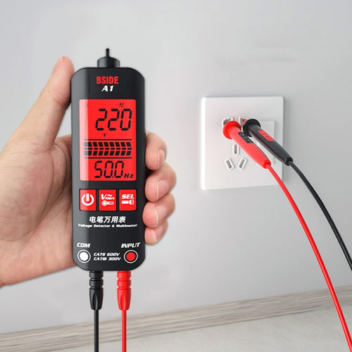 BSIDE A1 Dual Mode Smart Handheld High Precision Detection Electrician Voltage Multimeter ไม่รวมแบตเตอรี่, A1