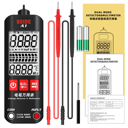 BSIDE A1 Dual Mode Smart Handheld High Precision Detection Electrician Voltage Multimeter ไม่รวมแบตเตอรี่, A1