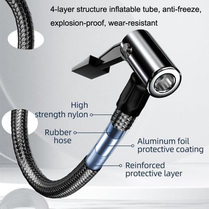 YX1819 เครื่องสูบลมแบบพกพาแบบมีสายรถยนต์ไฟฟ้ายางรถยนต์กำลังสูง Inflator, YX1819 Wired