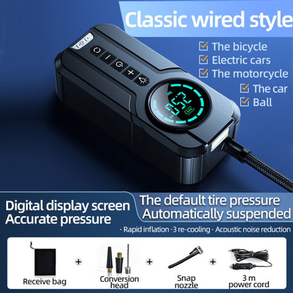 YX1819 เครื่องสูบลมแบบพกพาแบบมีสายรถยนต์ไฟฟ้ายางรถยนต์กำลังสูง Inflator, YX1819 Wired